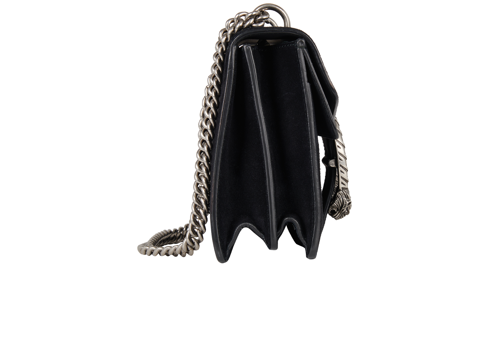 Small Dionysus, &pound;650, Handbags, Black, Suede, Side view